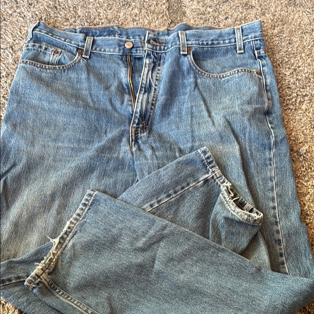 Levi's Blue Straight Jeans with Natural Fading